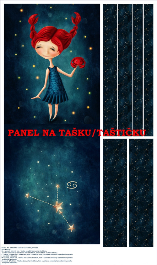 Panel na tašku/taštičku - bavlna XL