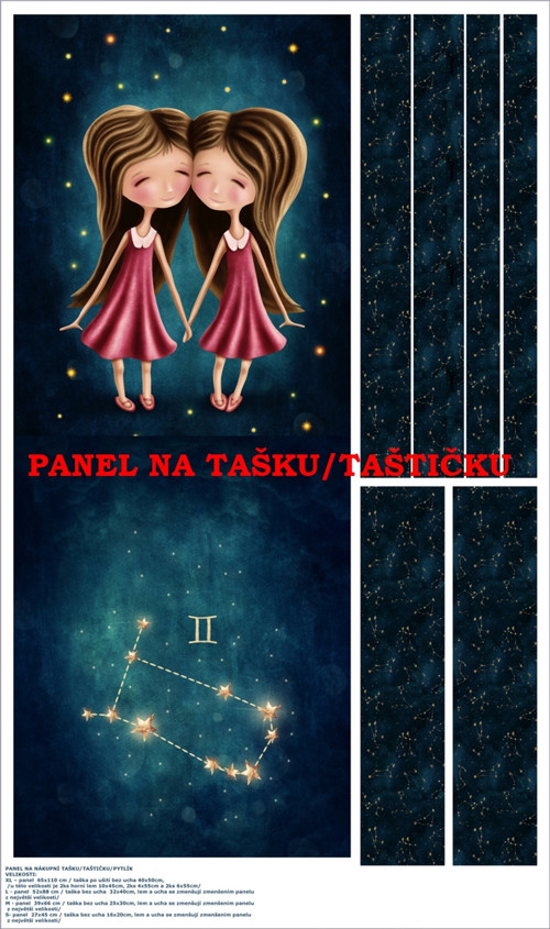 Panel na tašku/taštičku - bavlna XL — foto 1