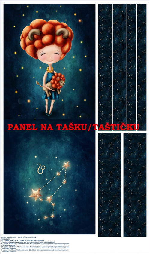 Panel na tašku/taštičku - bavlna XL — foto 1