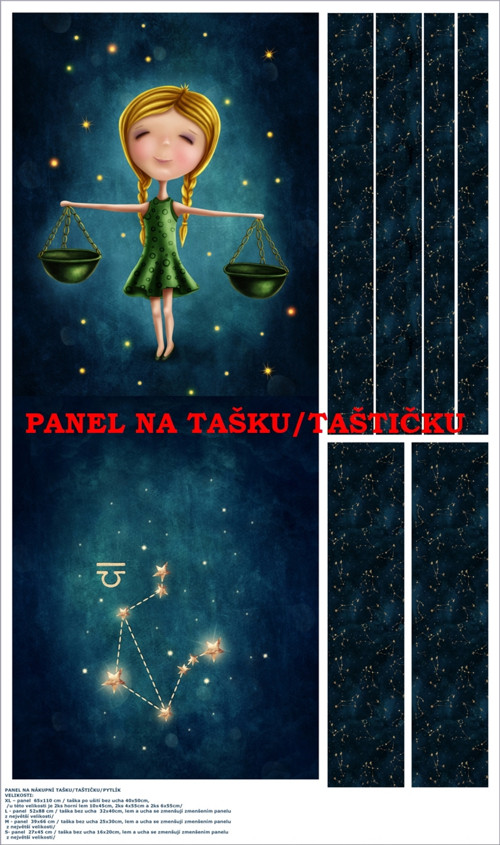 Panel na tašku/taštičku - bavlna XL — foto 1