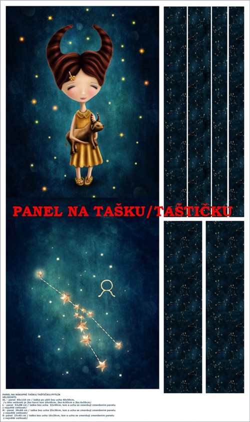Panel na tašku/taštičku - bavlna XL