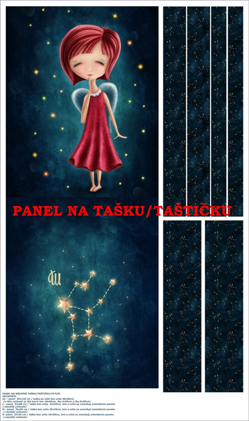 Panel na tašku/taštičku - bavlna XL
