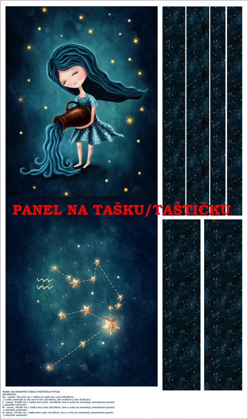 Panel na tašku/taštičku - bavlna XL — foto 1