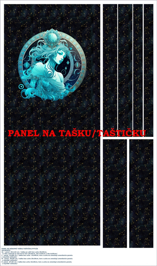 Panel na tašku/taštičku - bavlna XL — foto 1