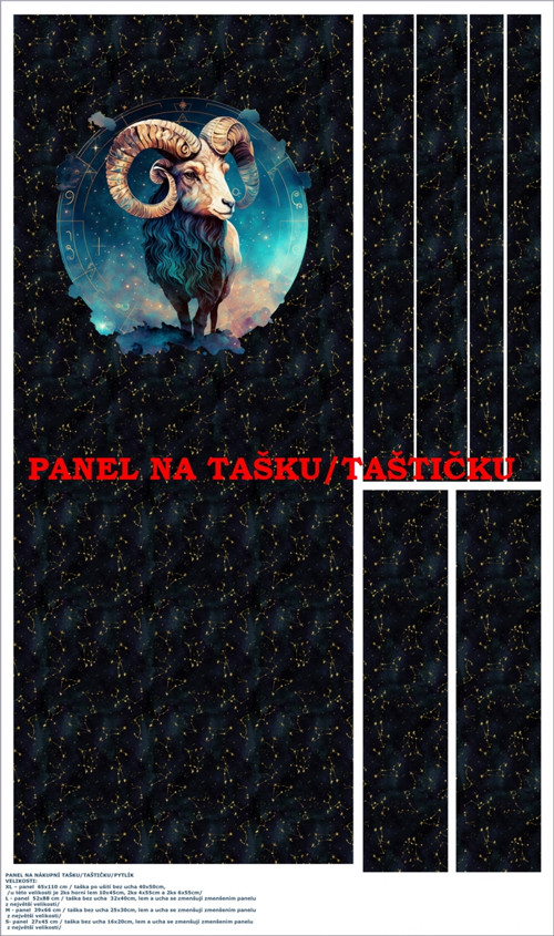 Panel na tašku/taštičku - bavlna XL