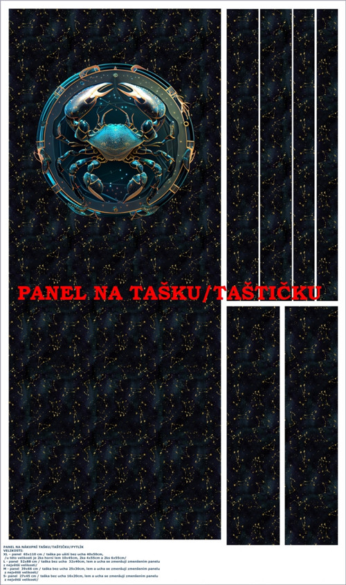 Panel na tašku/taštičku - bavlna XL — foto 1
