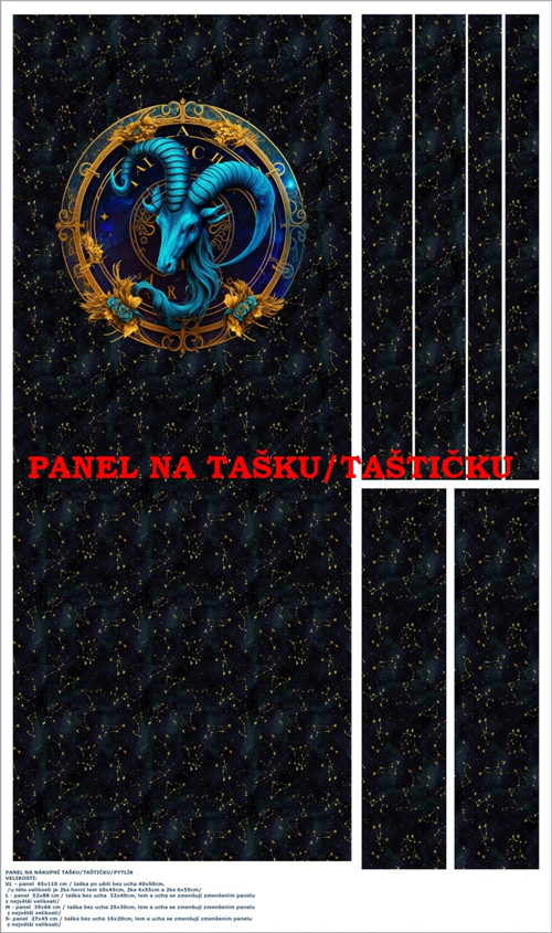 Panel na tašku/taštičku - bavlna XL