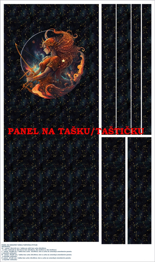 Panel na tašku/taštičku - bavlna XL