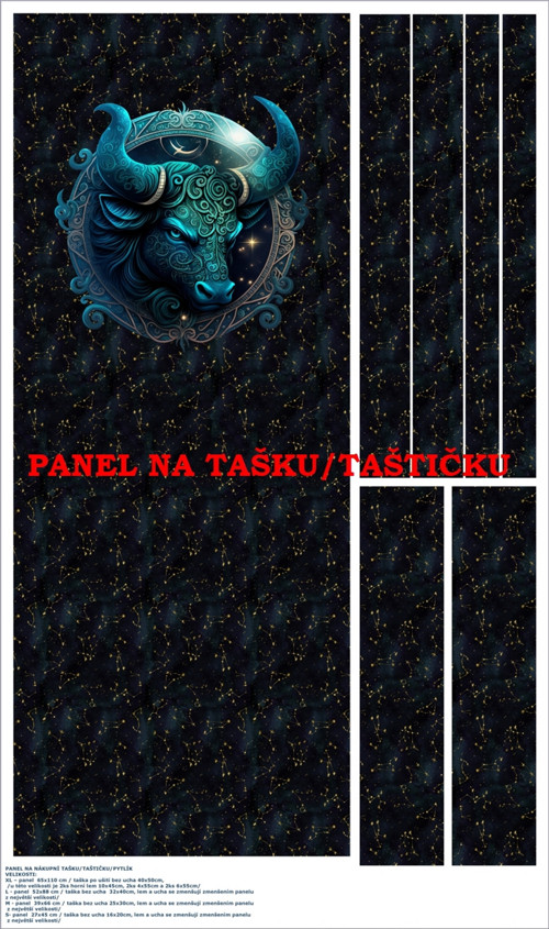 Panel na tašku/taštičku - bavlna XL — foto 1