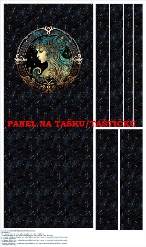 Panel na tašku/taštičku - bavlna XL