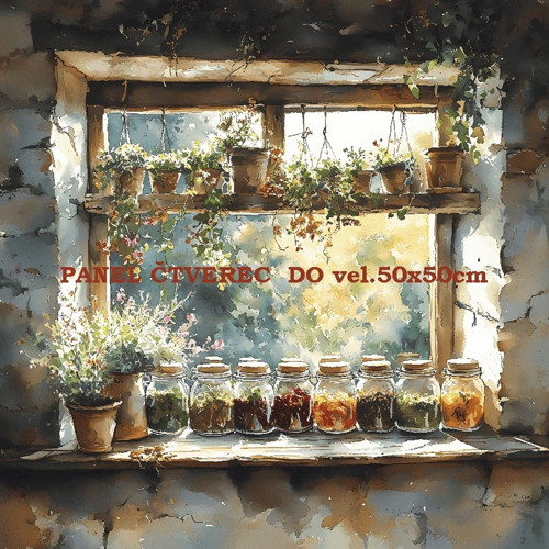 Bavlněný panel 50x50 cm - skladem