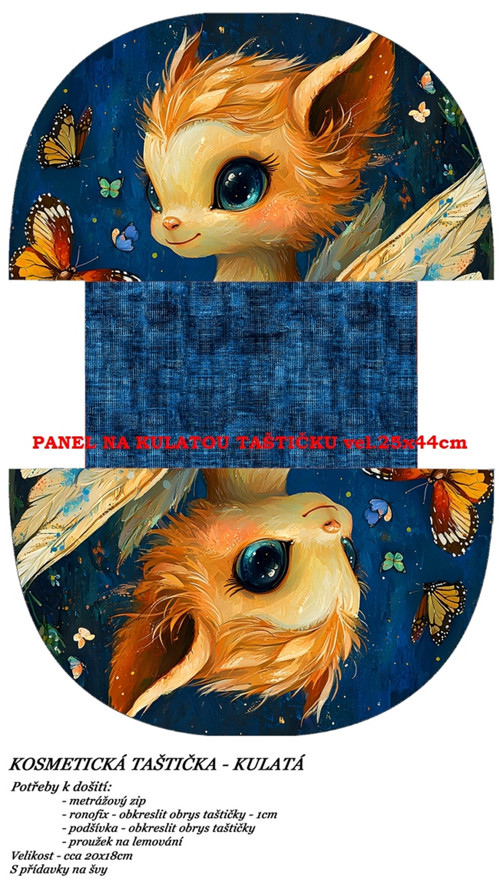 Panel na taštičku bavlna — foto 1