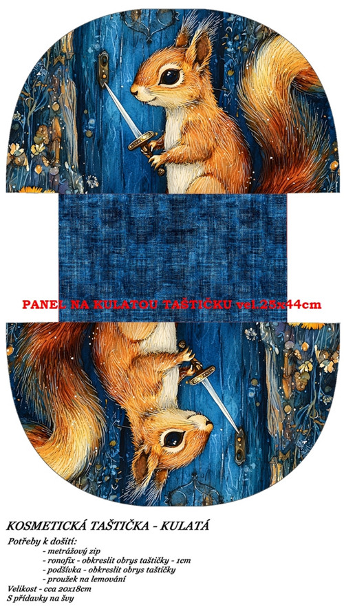 Panel na taštičku bavlna — foto 1
