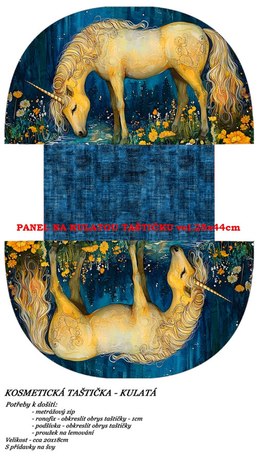 Panel na taštičku bavlna — foto 1