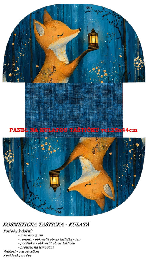 Panel na taštičku bavlna — foto 1