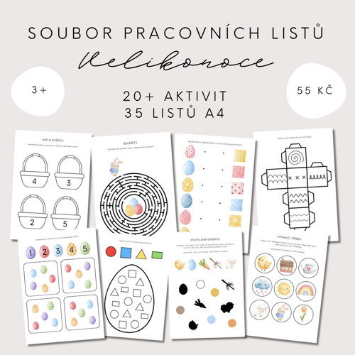 Pracovní listy - Velikonoce (PDF - tisk)