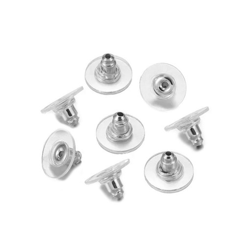 Kovová zarážka s talířkem 10mm platina, 2/10ks