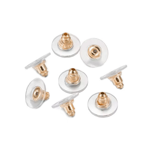 Kovová zarážka s talířkem 10mm KC gold, 2/10ks