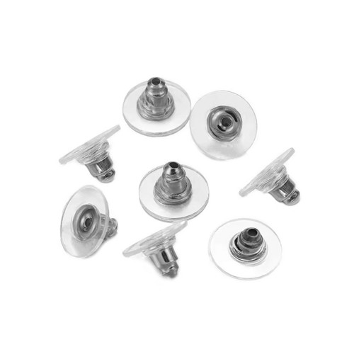 Kovová zarážka s talířkem 10mm gunmetal, 2/10ks