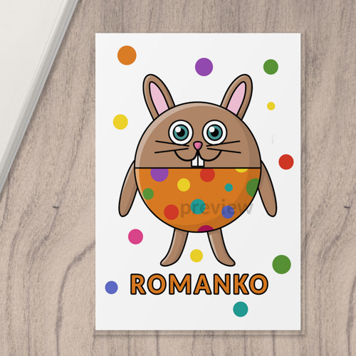 Linkovaná podložka Kulkáči dots - zajíc A4