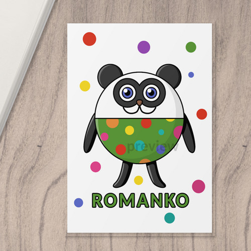 Linkovaná podložka Kulkáči dots - panda A4