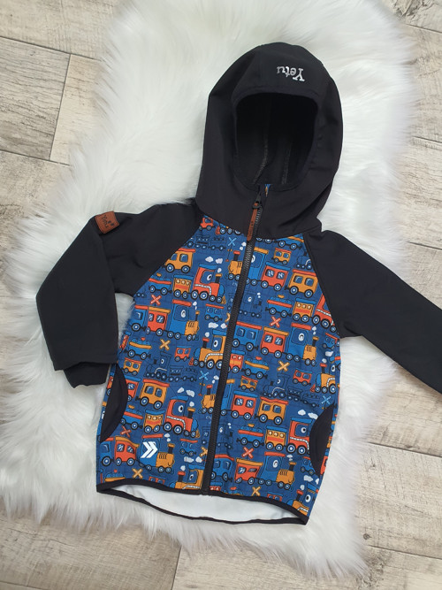 Softshellová bunda s vláčky — foto 1