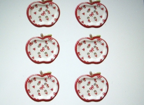 Plastové knoflíčky jablíčko 25 mm (1ks)