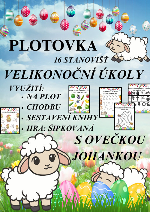 Velikonoce - plotovka, šipkovaná