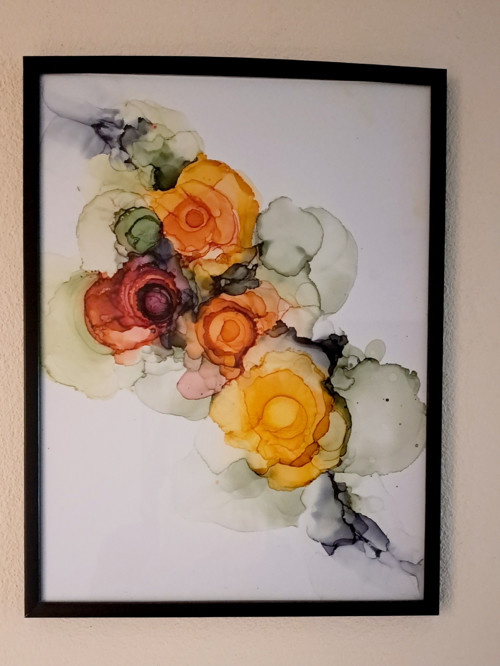 Obraz urobený technikou Alcohol Ink