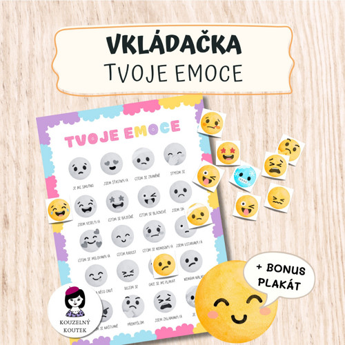 Tvoje emoce - jednoduchá vkládačka
