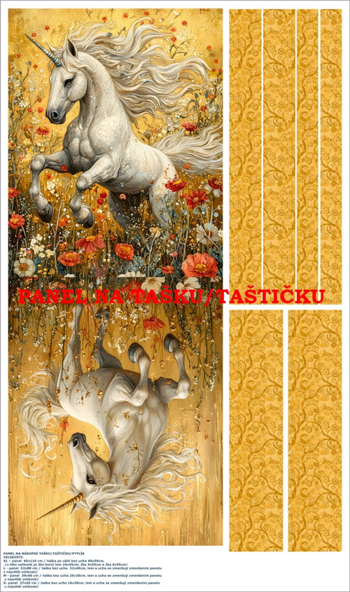 Panel na tašku/taštičku - bavlna XL