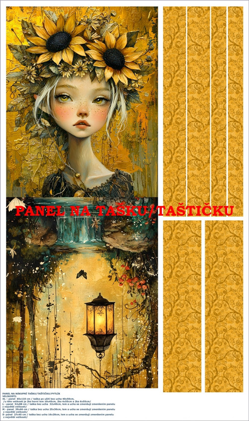 Panel na tašku/taštičku - bavlna XL — foto 1