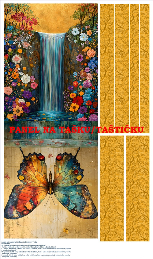 Panel na tašku/taštičku - bavlna XL