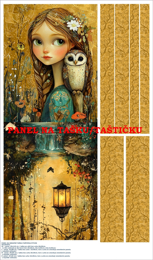 Panel na tašku/taštičku - bavlna XL — foto 1