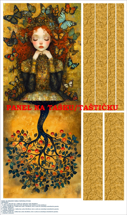 Panel na tašku/taštičku - bavlna XL — foto 1