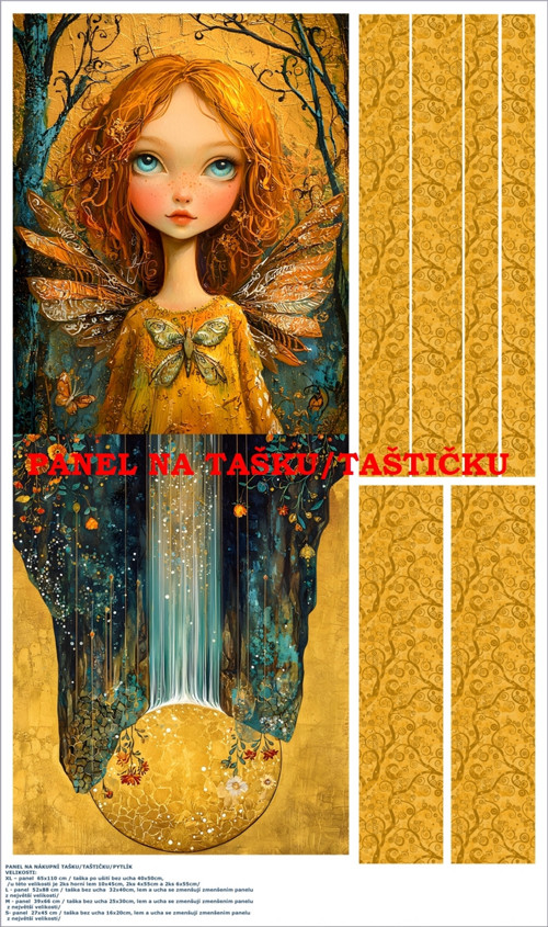 Panel na tašku/taštičku - bavlna XL