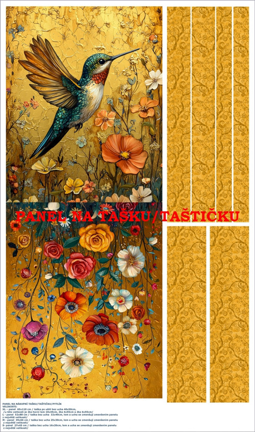 Panel na tašku/taštičku - bavlna XL