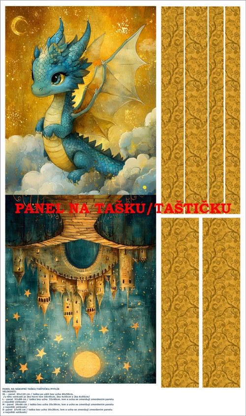 Panel na tašku/taštičku - bavlna XL