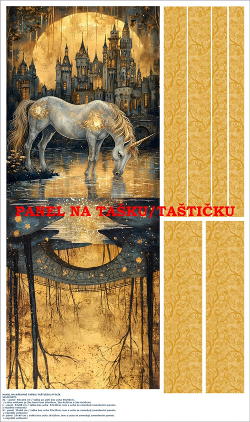 Panel na tašku/taštičku - bavlna XL — foto 1