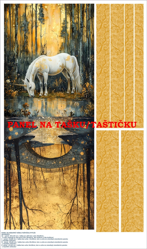 Panel na tašku/taštičku - bavlna XL