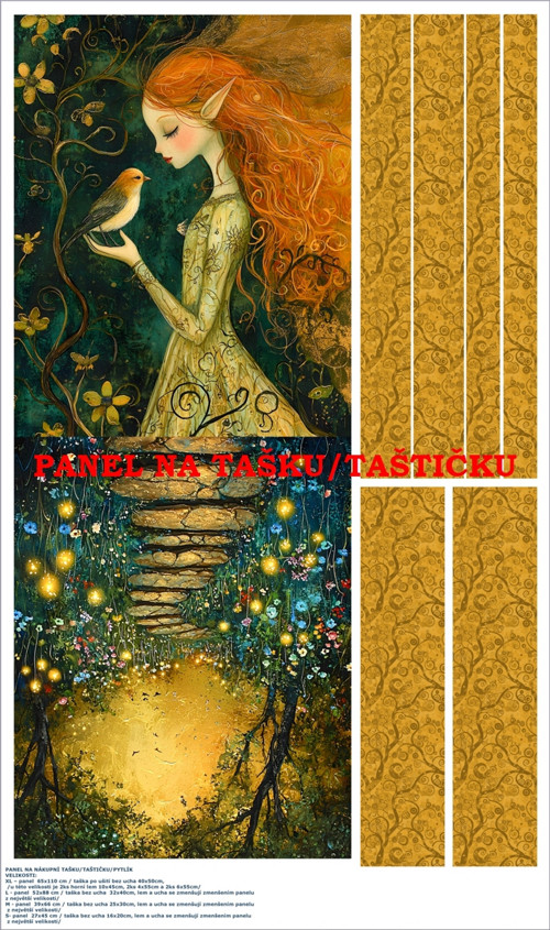 Panel na tašku/taštičku - bavlna XL — foto 1