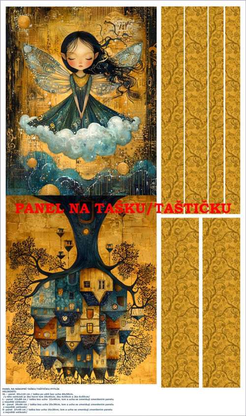 Panel na tašku/taštičku - bavlna XL — foto 1
