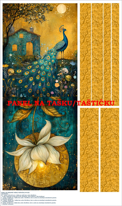 Panel na tašku/taštičku - bavlna XL — foto 1