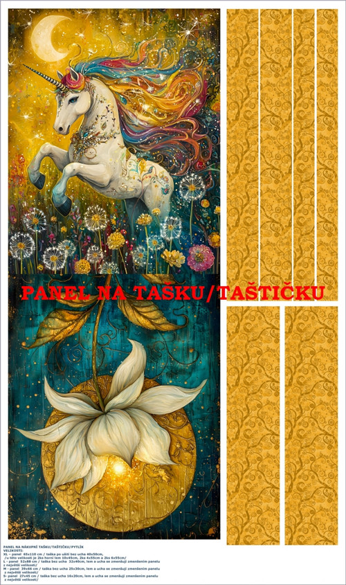 Panel na tašku/taštičku - bavlna XL