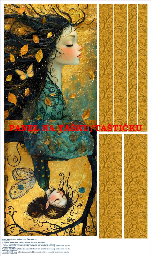 Panel na tašku/taštičku - bavlna XL