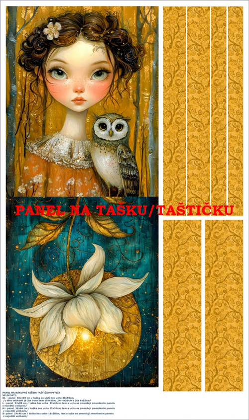 Panel na tašku/taštičku - bavlna XL