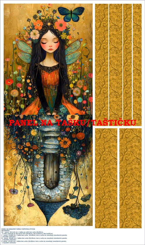Panel na tašku/taštičku - bavlna XL