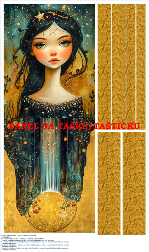 Panel na tašku/taštičku - bavlna XL