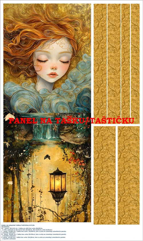 Panel na tašku/taštičku - bavlna XL
