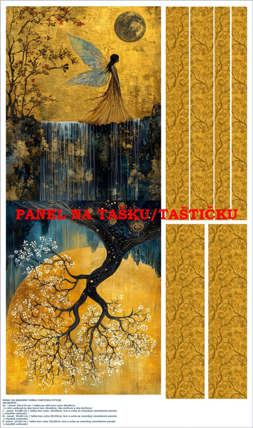 Panel na tašku/taštičku - bavlna XL